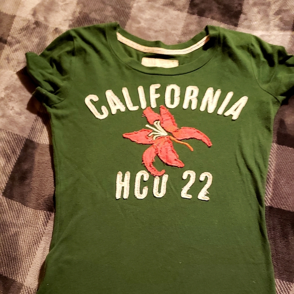 Lot of 5 girls Hollister and American Eagle tees